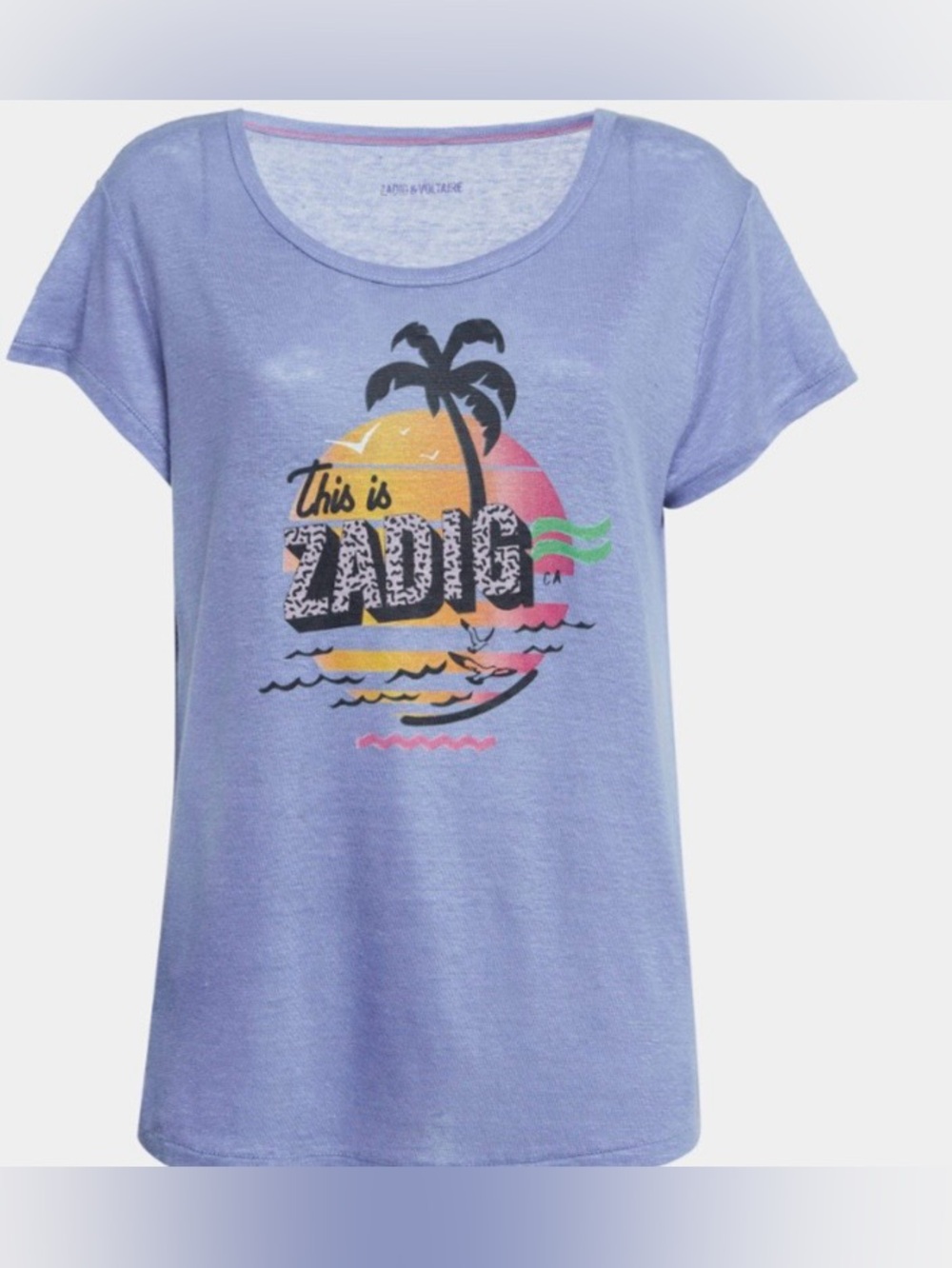 Zadig & Voltaire Meryl Malibu Linen Shirt Beachy Coastal